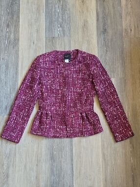 Helene London Tweed Peplum Blazer